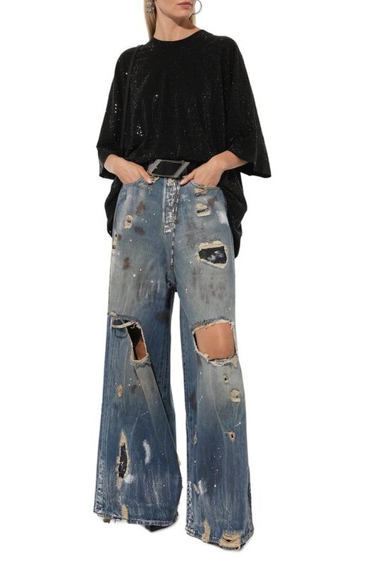 Футболка с отделкой стразами VETEMENTS 2