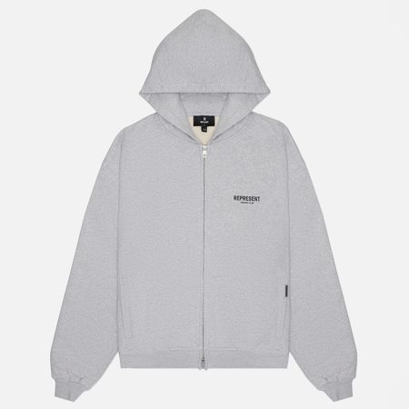 Мужская толстовка REPRESENT Represent Owners Club Zip Oversized Hoodie, цвет серый