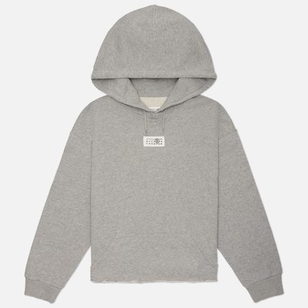 Женская толстовка Maison Margiela MM6 Unbrushed Cotton Hoodie, цвет серый