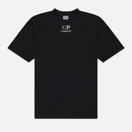 Мужская футболка C.P. Company 1020 Jersey Logo Stencil, цвет чёрный