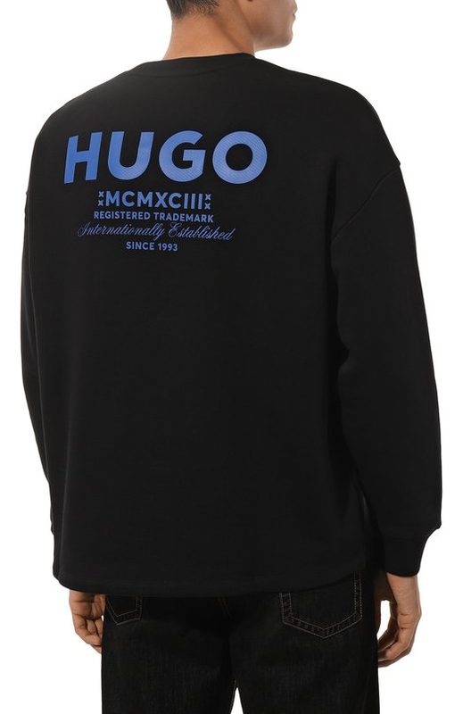 Хлопковый свитшот HUGO Blue 4