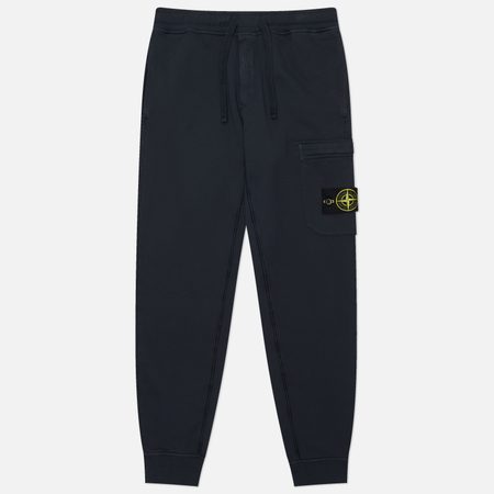 Мужские брюки Stone Island Organic Cotton Fleece Midweight Slim Joggers, цвет синий
