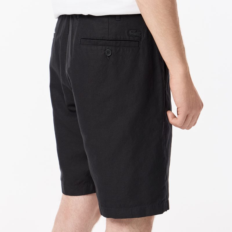 Мужские шорты Lacoste из смеси хлопка и льна 4