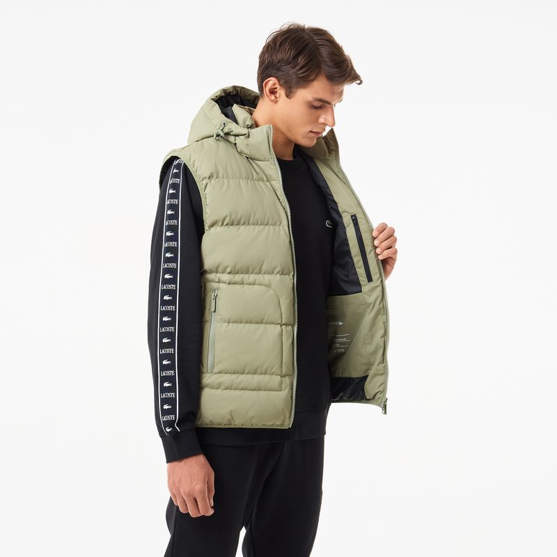 Мужской утеплённый жилет Lacoste с капюшоном 4