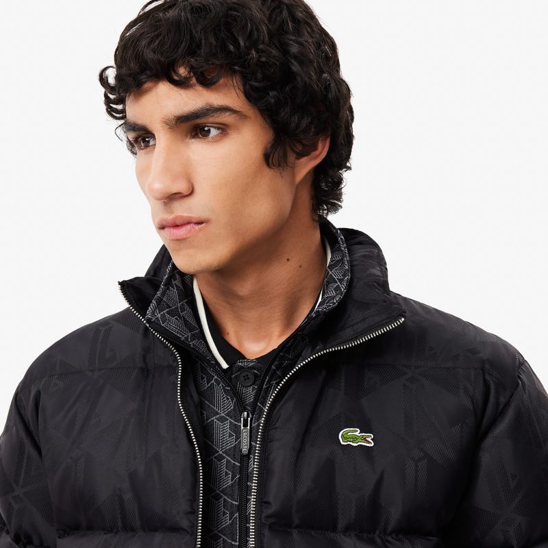 Водоотталкивающая короткая куртка Lacoste с монограммой 3
