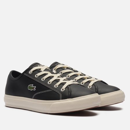 Мужские кеды Lacoste Backcourt Leather, цвет чёрный