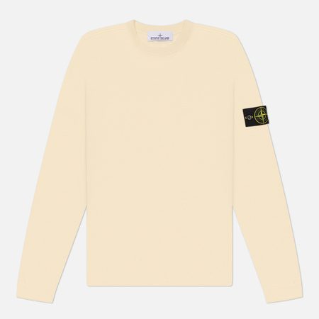 Мужской свитер Stone Island Light Raw Hand Organic Cotton Regular, цвет белый