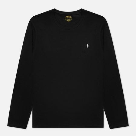 Мужской лонгслив Polo Ralph Lauren BCI Liquid Cotton Sleep Top Crew Neck, цвет чёрный