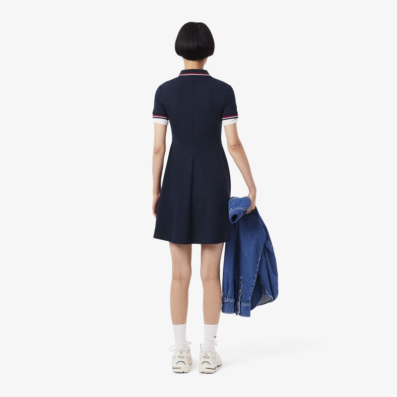 Эластичное платье-поло Lacoste с коротким рукавом 2