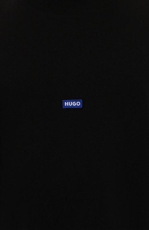 Хлопковый лонгслив HUGO Blue 5