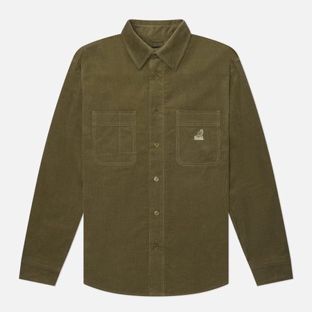 Мужская рубашка Kangol Corduroy, цвет оливковый