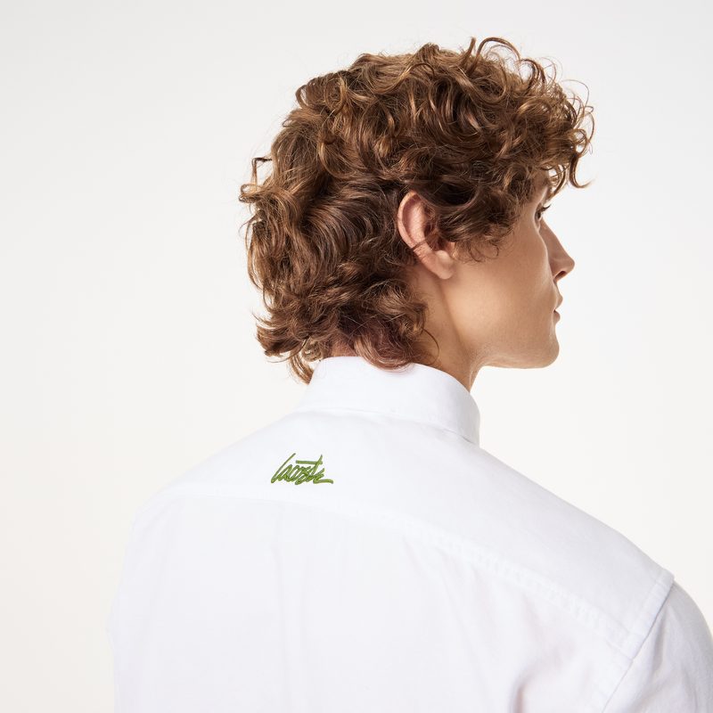 Мужская хлопковая рубашка Lacoste приталенного кроя 4