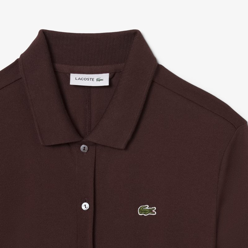 Длинное платье-поло Lacoste с длинным рукавом 5