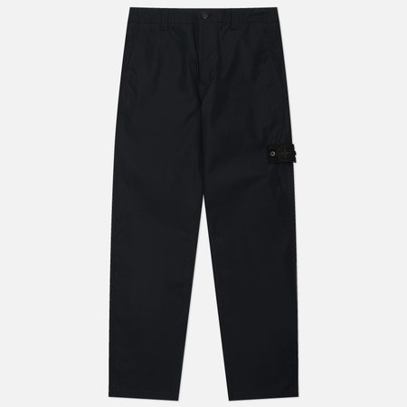 Мужские брюки Stone Island Ghost Piece Stretch Organic Cotton Twill, цвет чёрный