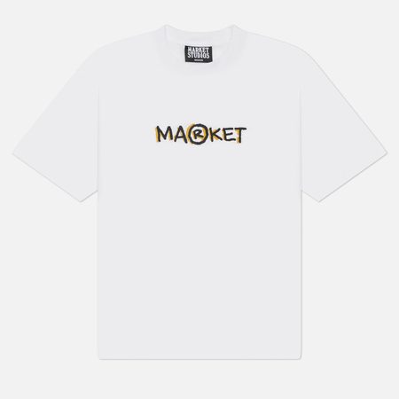 Мужская футболка MARKET Smiley Doodle, цвет белый