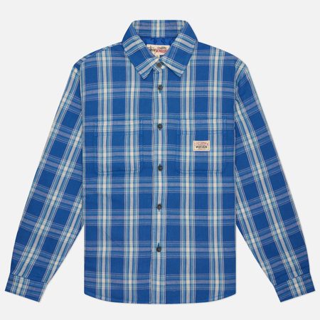 Мужская рубашка Stussy Lau Plaid Overshirt, цвет синий