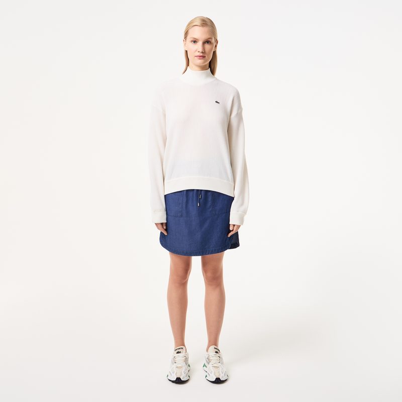 Женский шерстяной свитер Lacoste с высоким воротом 5