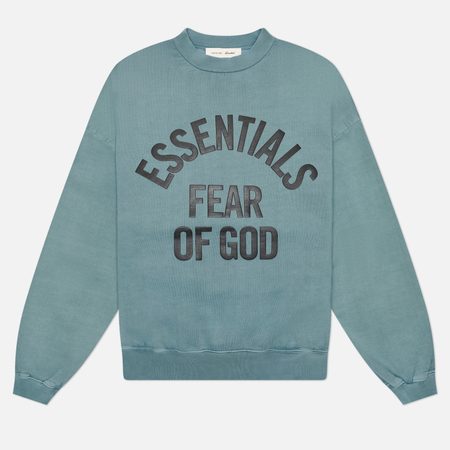 Мужская толстовка Fear of God ESSENTIALS Campus 90's Crewneck, цвет голубой