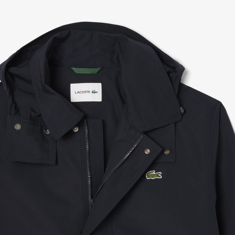 Мужская водоотталкивающая парка Lacoste средней длины с капюшоном 5