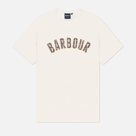 Мужская футболка Barbour Berwick Tartan, цвет белый