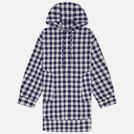Мужская рубашка Anglan Huge Check Hoodie, цвет синий