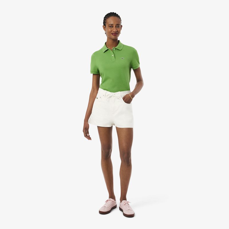 Женские джинсовые короткие шорты Lacoste
