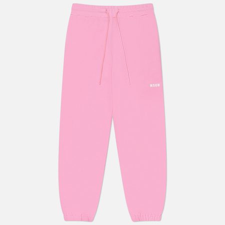 Женские брюки MSGM MSGM Micrologo Print Cotton, цвет розовый
