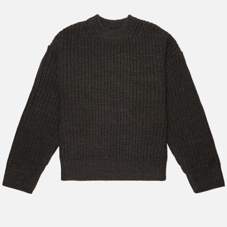 Мужской свитер MKI MIYUKI ZOKU Chunky Rib Knit Crew Neck, цвет серый