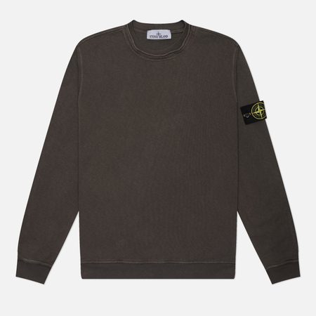 Мужская толстовка Stone Island Malfile Fleece Old Effect Regular Crewneck, цвет серый
