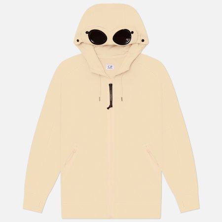 Мужская толстовка C.P. Company Diagonal Raised Fleece Goggle Hoodie Regular, цвет бежевый