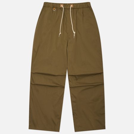 Мужские брюки SOPHNET. Light Poplin Over, цвет оливковый