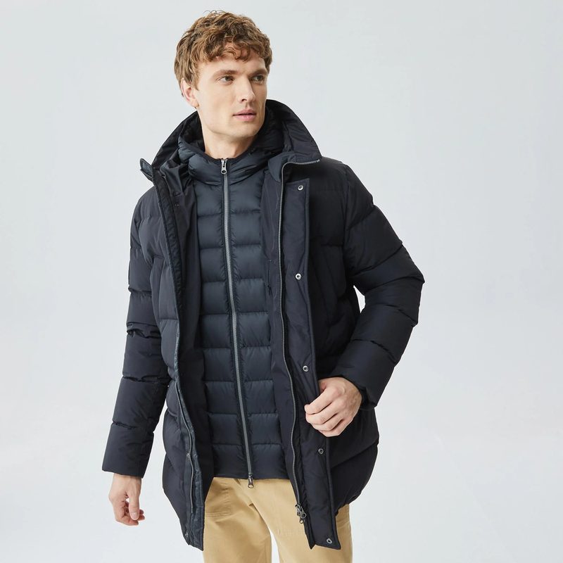 Мужская удлинённая куртка Lacoste с капюшоном 4