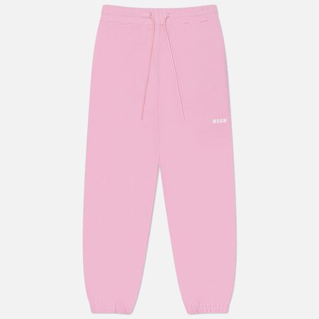 Женские брюки MSGM MSGM Micrologo Print, цвет розовый