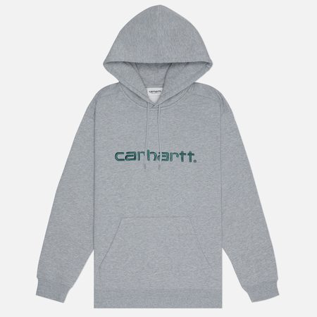 Женская толстовка Carhartt WIP W' Hooded Carhartt, цвет серый