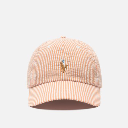 Кепка Polo Ralph Lauren Classic Sport Stretch Seersucker, цвет оранжевый