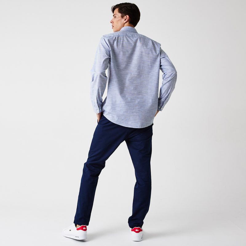 Мужские брюки Lacoste приталенного кроя из смеси хлопка и льна 2