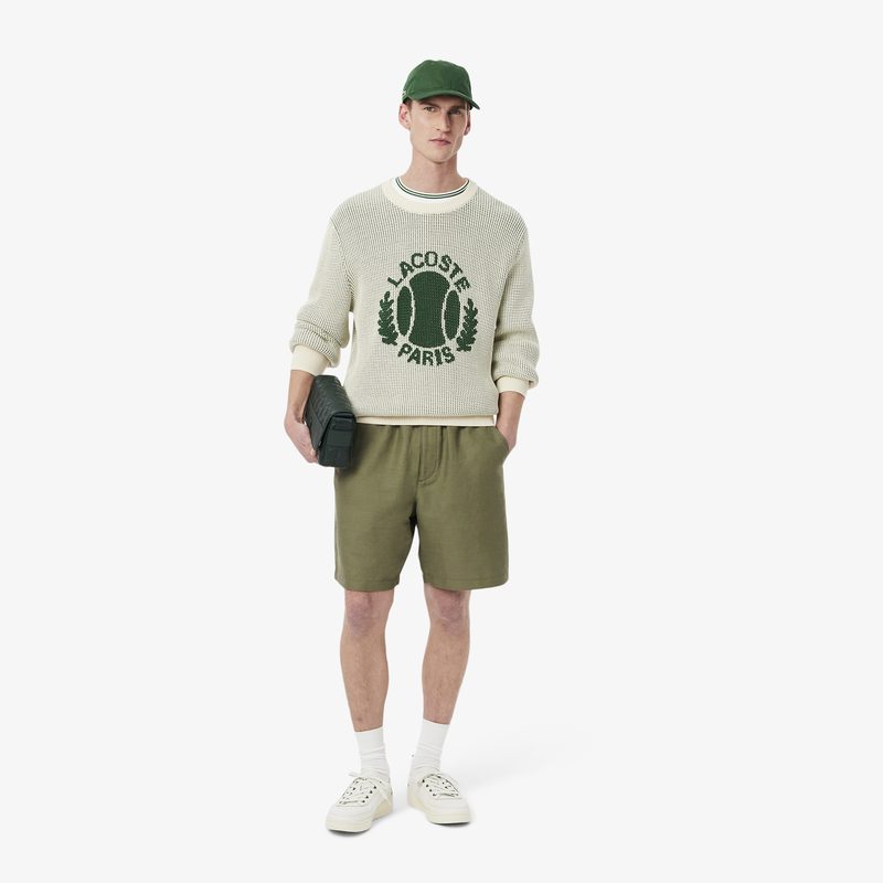 Мужские шорты Lacoste из смеси льна и вискозы 3
