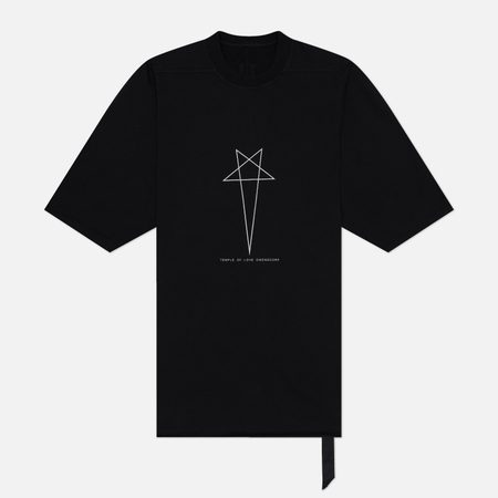 Мужская футболка Rick Owens DRKSHDW Temple Jumbo Pentagram Print, цвет чёрный