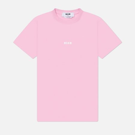 Женская футболка MSGM MSGM Micrologo, цвет розовый