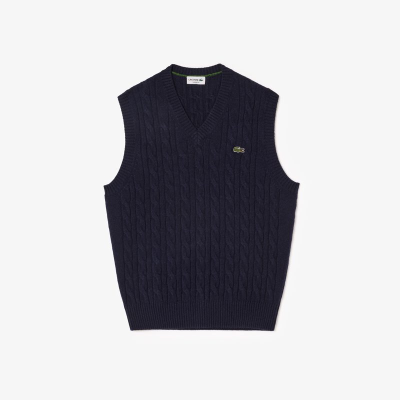 Мужской жилет Lacoste из овечьей шерсти без рукавов 5