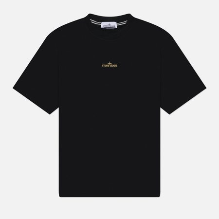Мужская футболка Stone Island Erosion Compass Print, цвет чёрный