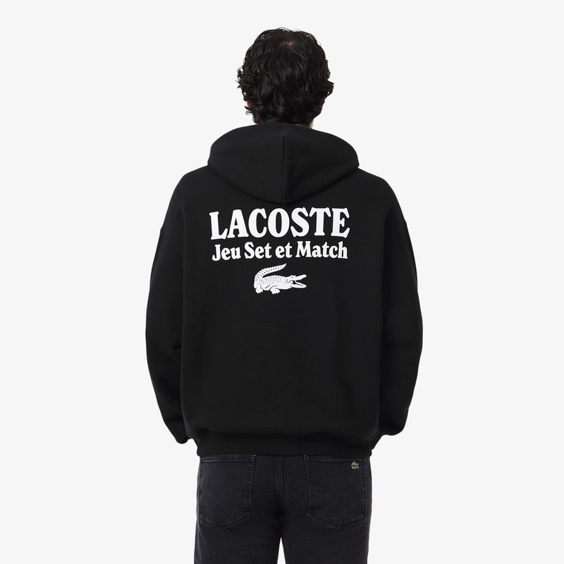 Мужская флисовая толстовка-худи Lacoste свободного кроя 2