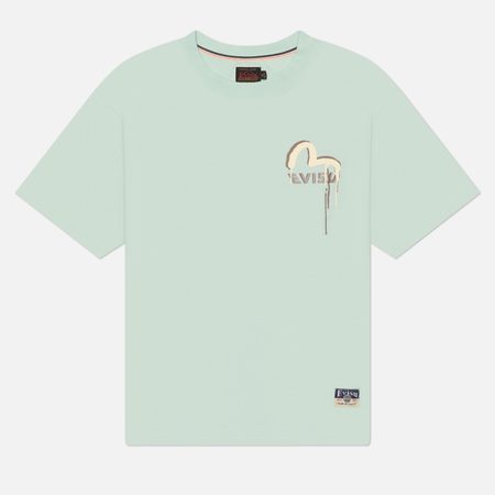 Мужская футболка Evisu Heritage Graffiti Printed, цвет голубой