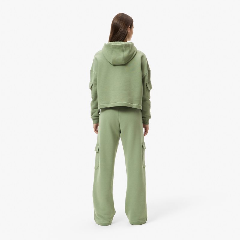 Женские хлопковые спортивные брюки Lacoste свободного кроя 2