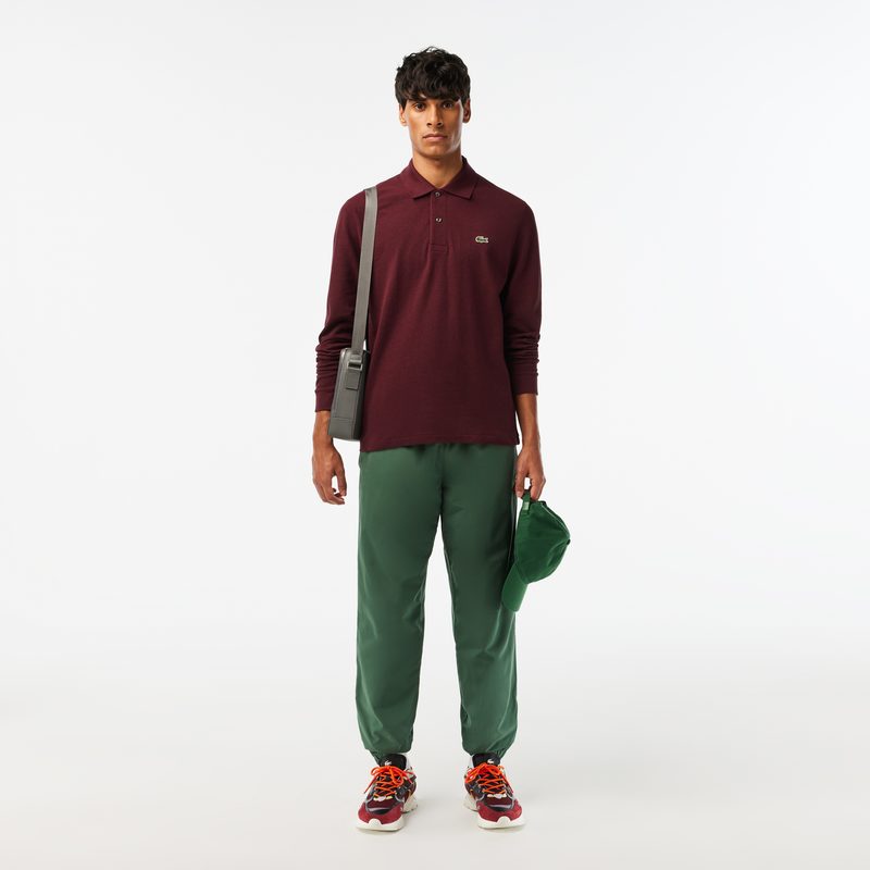 Мужское поло Lacoste L.12.21 классического кроя с длинным рукавом 4