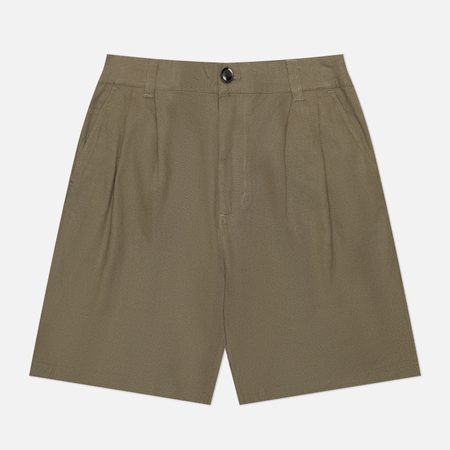 Мужские шорты OBEY Foster Pleated Linen, цвет оливковый