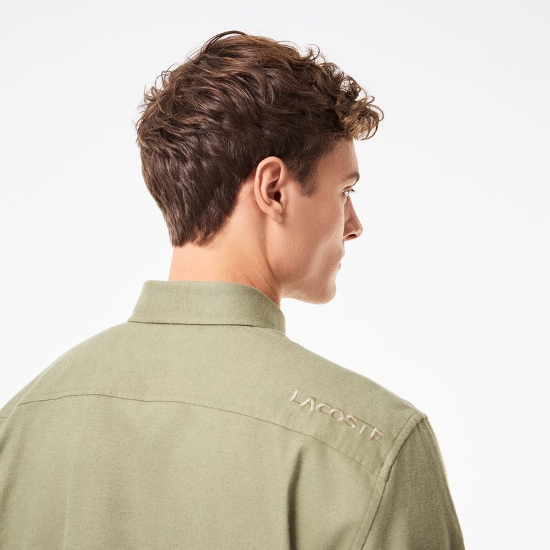 Мужская рубашка Lacoste из смеси хлопка и шерсти 4