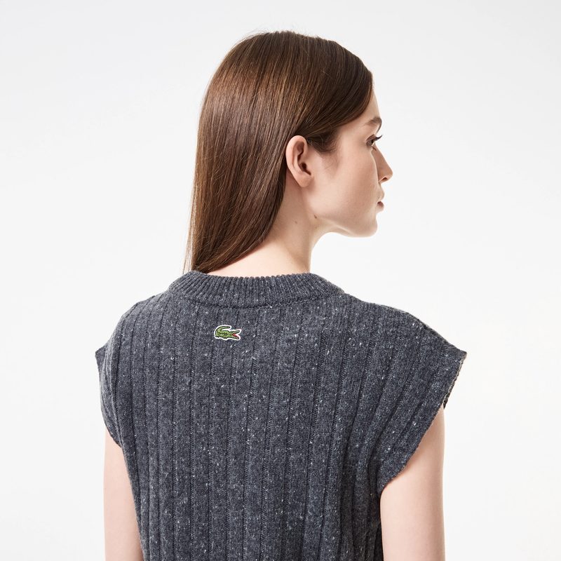Женское обтягивающее шерстяное платье Lacoste 5
