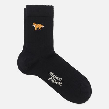 Носки Maison Kitsune Baby Fox, цвет чёрный