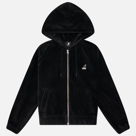 Женская толстовка Kangol Corduroy Hood Zip-Up, цвет чёрный
